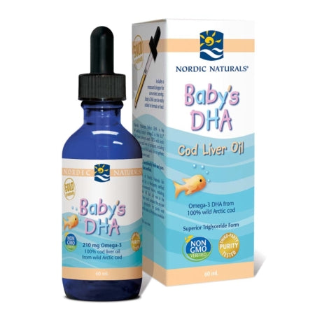 Image of Baby' DHA bottle on white background