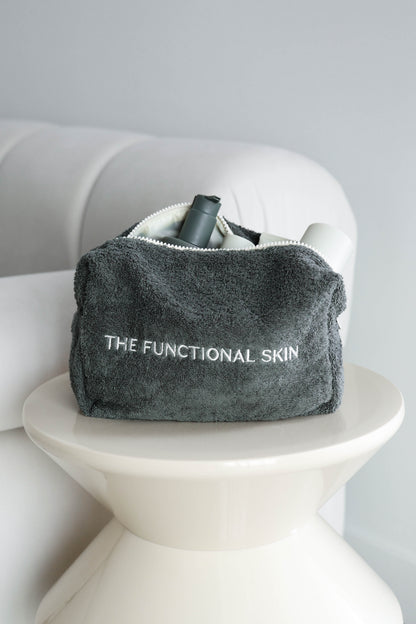 Terry Towelling Functional bag on white table 