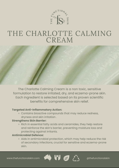 Infographic about the charlotte calming cream